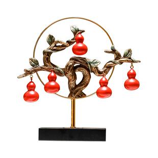 五11zp2240品福临门葫芦桌面摆中件新式 饰财纳福展示 玄关电视柜装