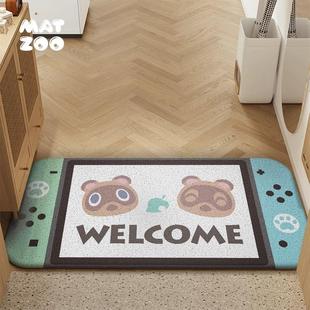 卡通Switch动森家用可爱进门地垫入户门地毯玄关大门脚垫防滑丝圈