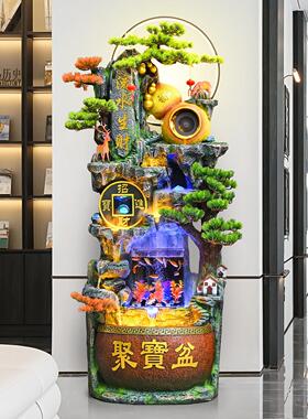 流水生财摆件风水轮假山鱼缸乔迁开业大吉礼品招财聚宝盆喷泉水景