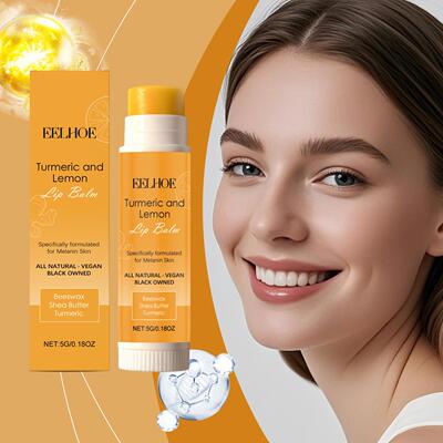 EELHOE Turmeric Lemon Lip Balm Moisturizes and Nourishes for