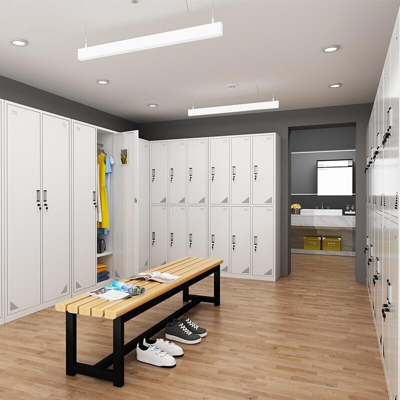 钢制更衣柜存员柜工宿铁舍皮柜多门储物健身房包换衣柜LC-02文件