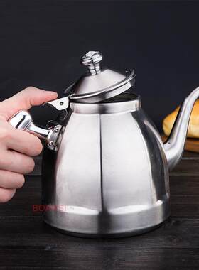 304加厚不锈钢水壶烧水泡茶壶电磁炉水壶小茶壶茶具八角壶带漏网