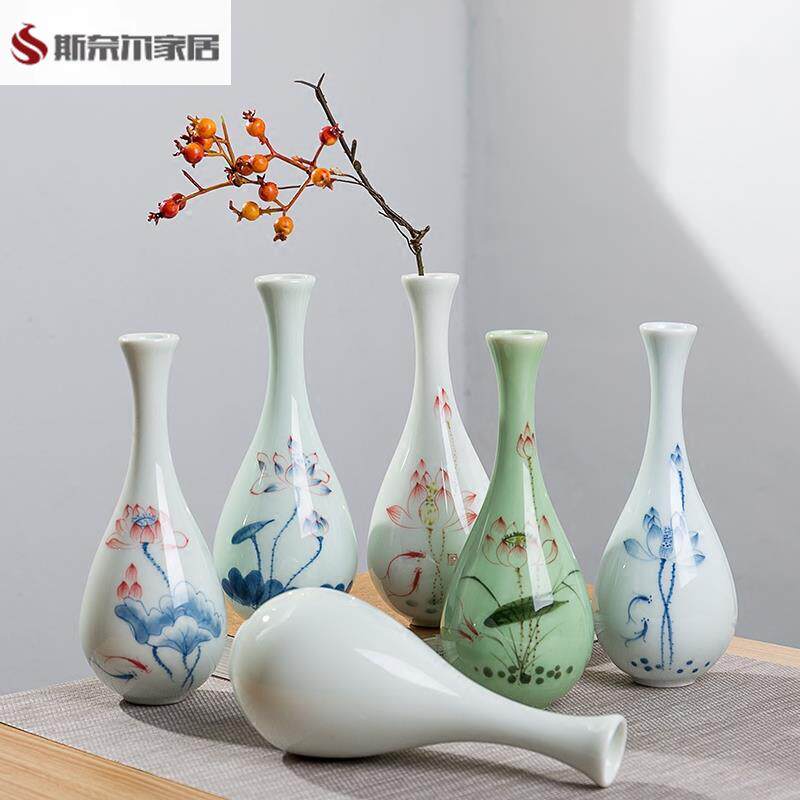 玉净瓶茶道插花器佛堂用品德化白瓷陶瓷小花瓶观音瓶供佛禅意花瓶