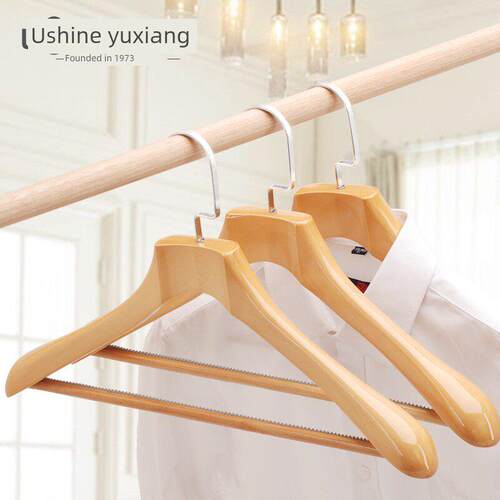 十大品牌裕祥影楼西服实木宽肩衣架婚纱无痕衣架服装店专用木质衣
