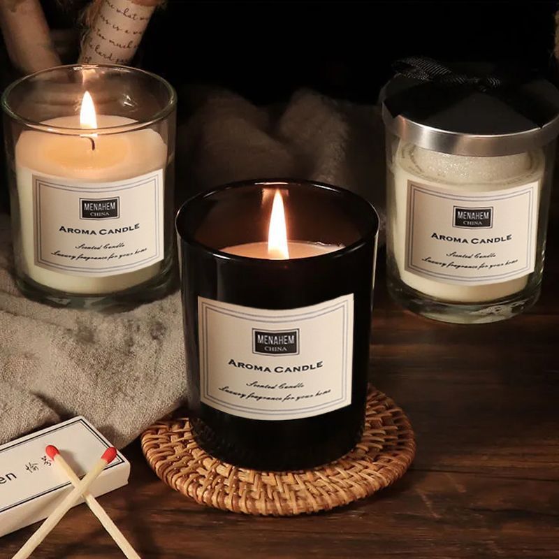 玻璃杯大豆蜡烛礼物精油创意蜡片