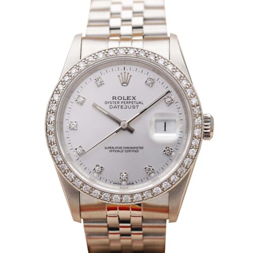 [9.8新]劳力士日志型后镶钻自动机械男表16234