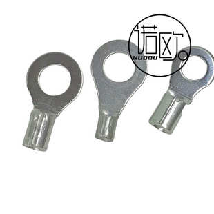 圆形形接线裸端子RNB紫铜镀锡冷压裸端头O型接线耳铜鼻子线耳线鼻