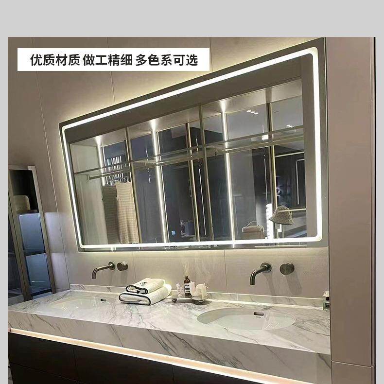 跨境爆品椭圆形触摸屏LED灯高清智能镜壁挂防雾卫生间浴室环保镜