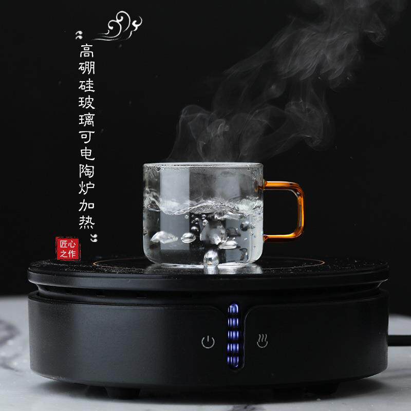 新款直销高硼硅玻璃茶杯 品茗玻璃杯功夫茶具套装 家用主人杯玻璃