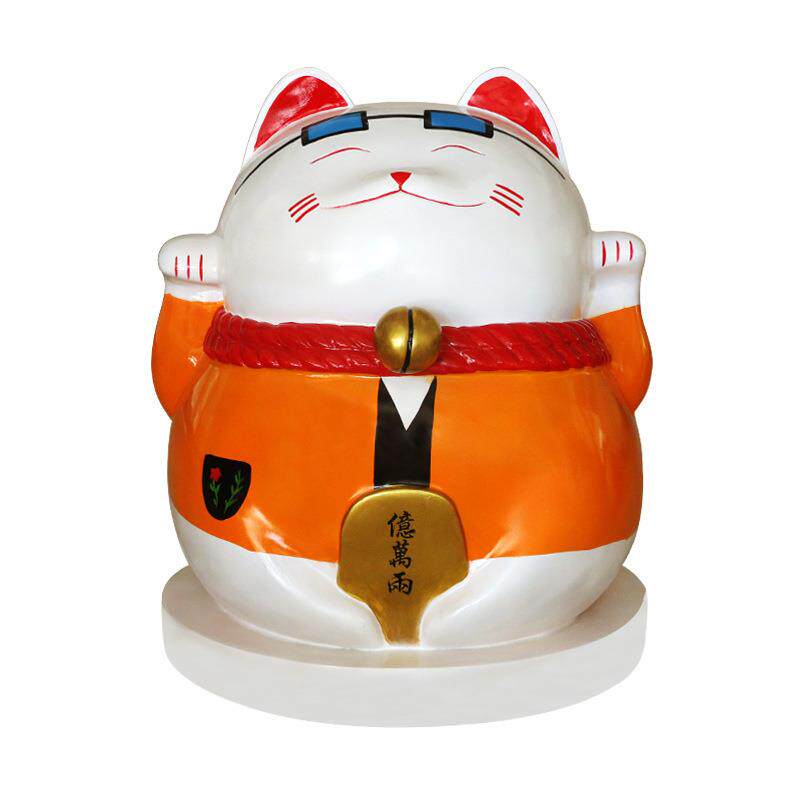 招财猫雕塑玻璃钢大型户外商场步行街招财摆件开业网红店门口装饰