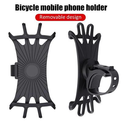 Universal Bicycle Mobile Phone Holder Rotating Silicone Bicy