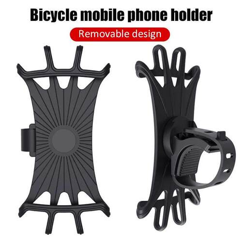 Universal Bicycle Mobile Phone Holder Rotating Silicone Bicy