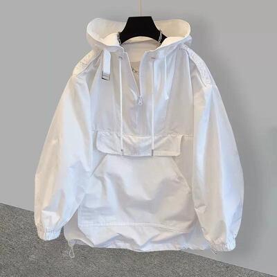 M 44045 Men's Half Zip Hooded Jacket 工装冲锋衣