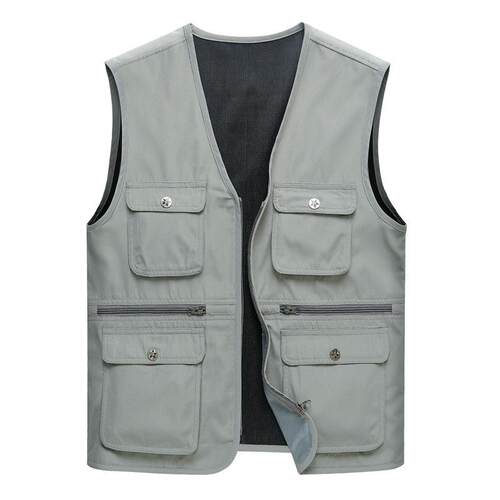 Men’s Summer Multi-Pocket Outdoor Functional Vest, Breathab