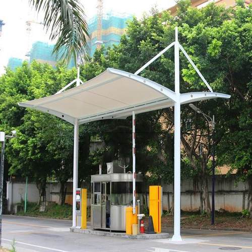 收费岗亭遮阳雨蓬小区膜结构大门棚 社区学校张拉膜出入口门头篷