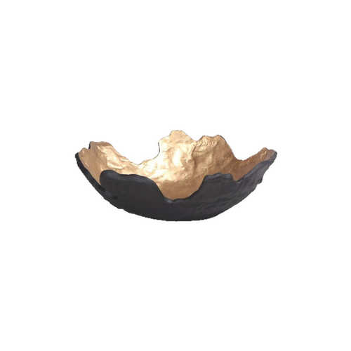新中式侘寂托盘样板间金色果盘玄关钥匙收纳圆盘饰品摆件多功能