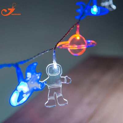 玩具灯串 儿童房装修 科学家 宇航员 宇宙 飞船 火箭 LED白光