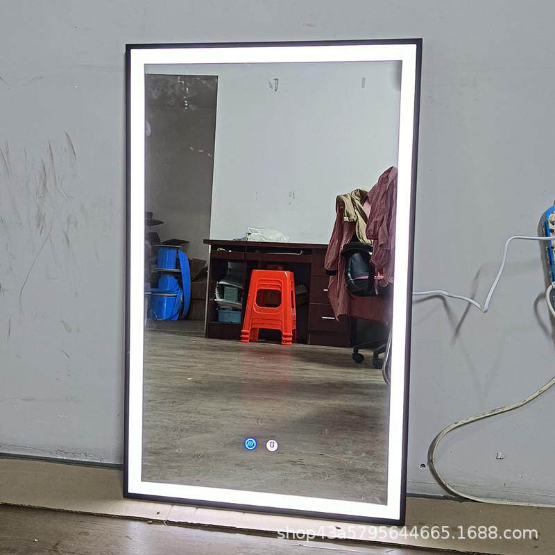 椭圆形浴室镜壁挂式led带灯发光洗漱台镜子化妆挂墙防雾卫生间镜