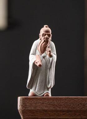 高档小中式历史人号玄物陶瓷摆饰关公老子孔子弘一法摆师佛像学好