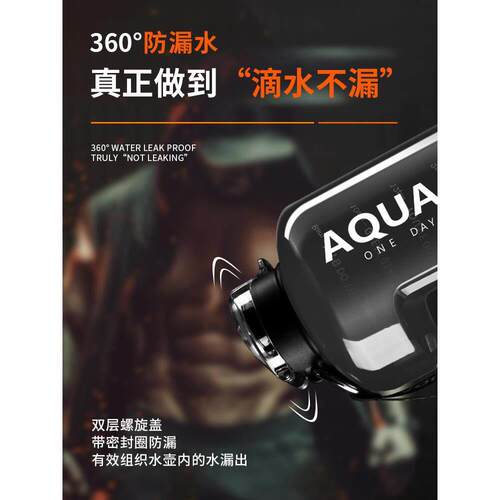 1L 1.5L 2L Sports Water Bottle Large Capacity Fitness Outdoo