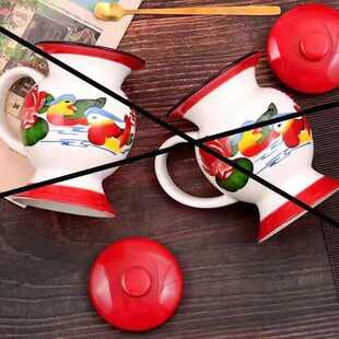 直播间引道具流搞怪痰盂杯子怀旧老式夜壶杯陶瓷水杯家用留人神器