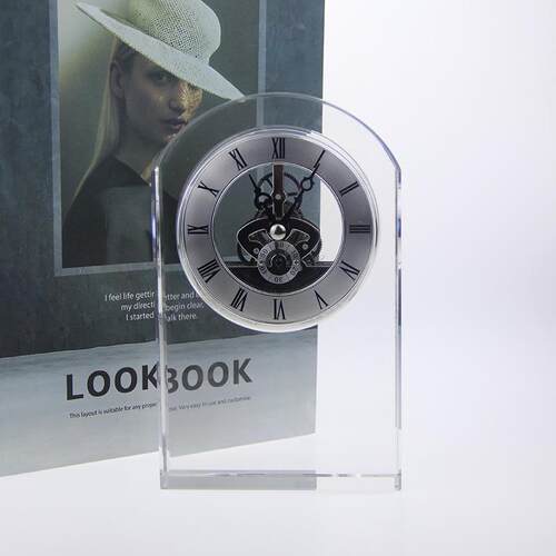 欧式轻奢水晶座钟客厅卧室摆件个性创意机械钟工艺品摆件