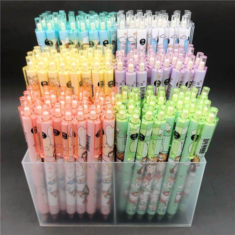 学生大容量6格收纳笔盒超市文具店展示笔架中性笔化妆品眉笔收纳