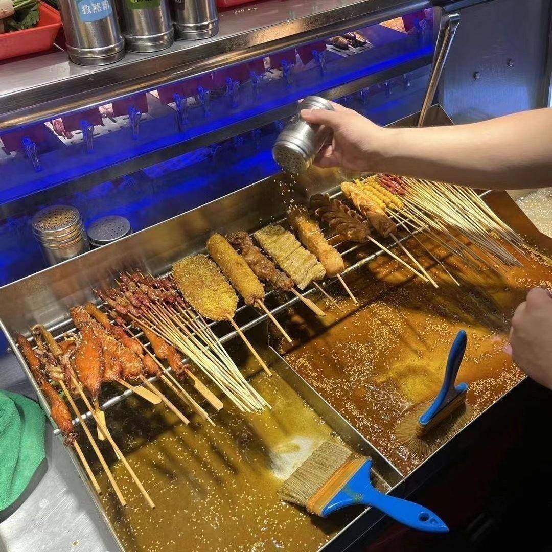 304不锈钢调料盘炸串撒料摆摊上料盘调味油炸串串刷料盘商用图片