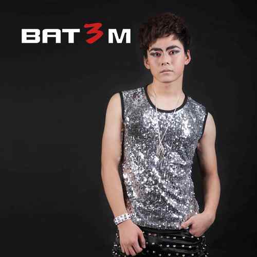 高档夏季出片背心亮舞男夜店男DJ模特台DS男T台演服装男修身舞台