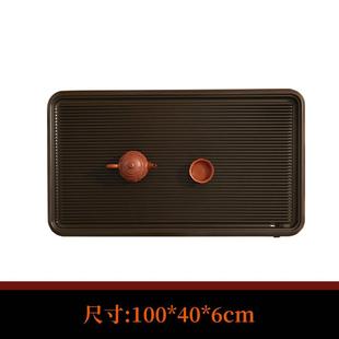 功夫泡茶杯具家用办公室茶台托 罗德梅科紫檀料紫龙纹电木茶盘中式