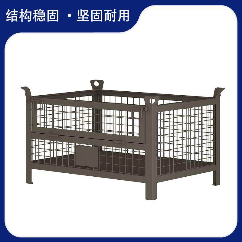 跨境金属周转箱边框加固九宫格设计非标定制铁皮箱工厂物料转运箱