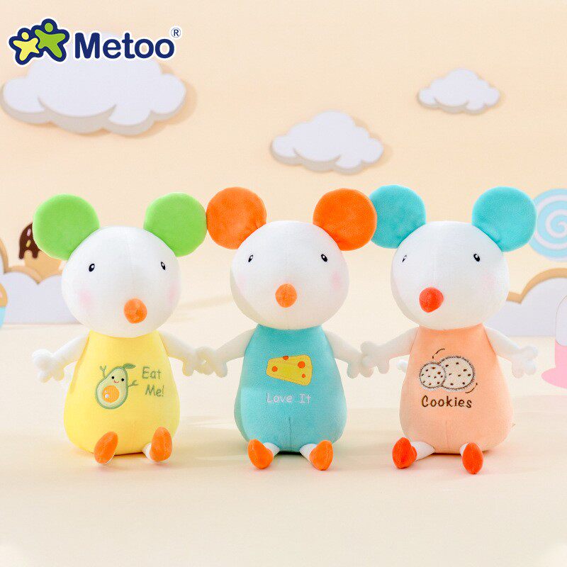 metoo咪兔缤纷鼠公仔可爱小萌鼠毛绒玩具现货玩偶 儿童玩具