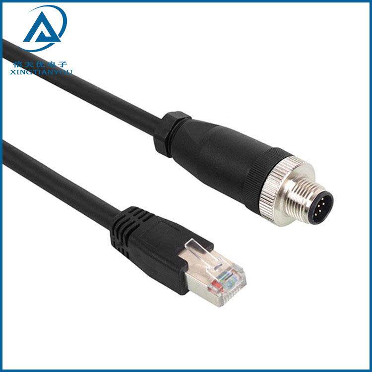 XTY工业相机线缆1转RJ米45XTY超柔拖链连接M线注塑1米3相2机网线