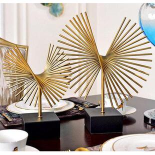 欧式 饰品摆件现代家居样板房酒柜玄关电视柜工艺品金属摆件 客厅装