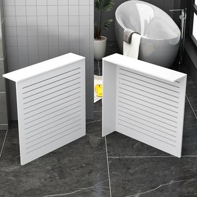 地暖分水器遮挡罩三面老式暖气片遮挡柜卫生间管道阀门遮丑板装饰