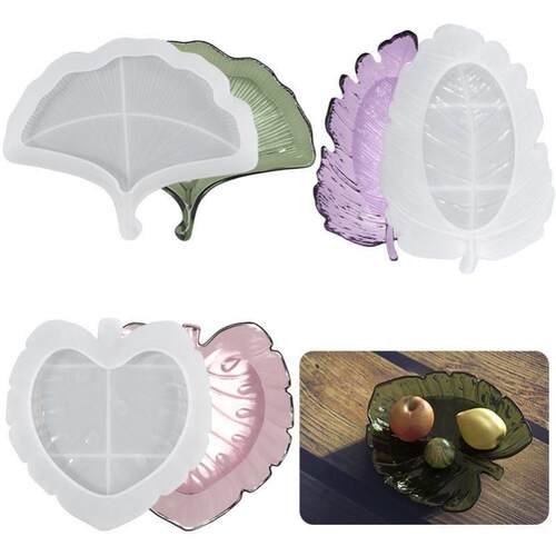 DIY Leaf Saucer Crystal Epoxy Resin Mold Leaf Storage Tray S