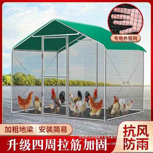 户外鸡鸡笼子鸡鸭鸽笼家禽大型孔雀遮雨鸡全CDN舍搭建养殖鸡笼棚
