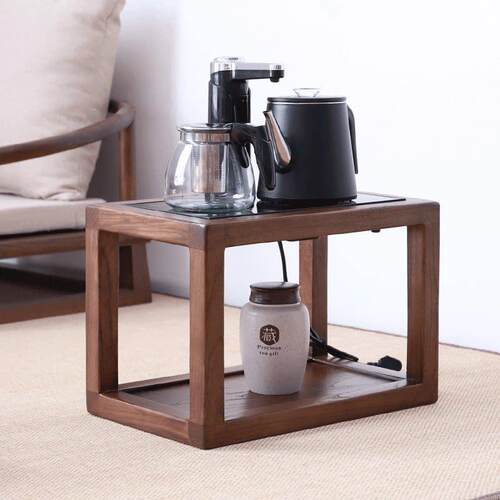 实木小茶台沙发边几简约小茶桌茶水架壶一体侧边柜角几泡茶茶水柜