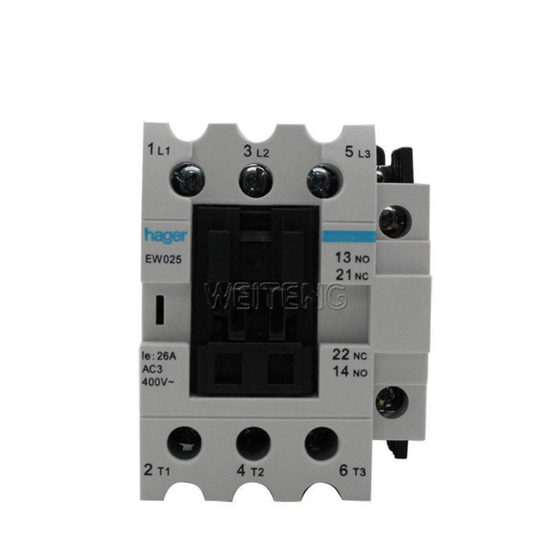 Hager海格电气 EW025 交流接触器35A 三相11KW 单相 接触点常开