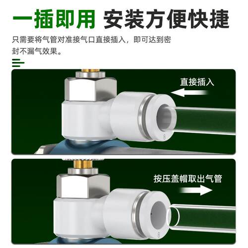 气动调速阀节流阀气动可调气阀开关节气阀SL4-M3/M5/M8气缸调节阀