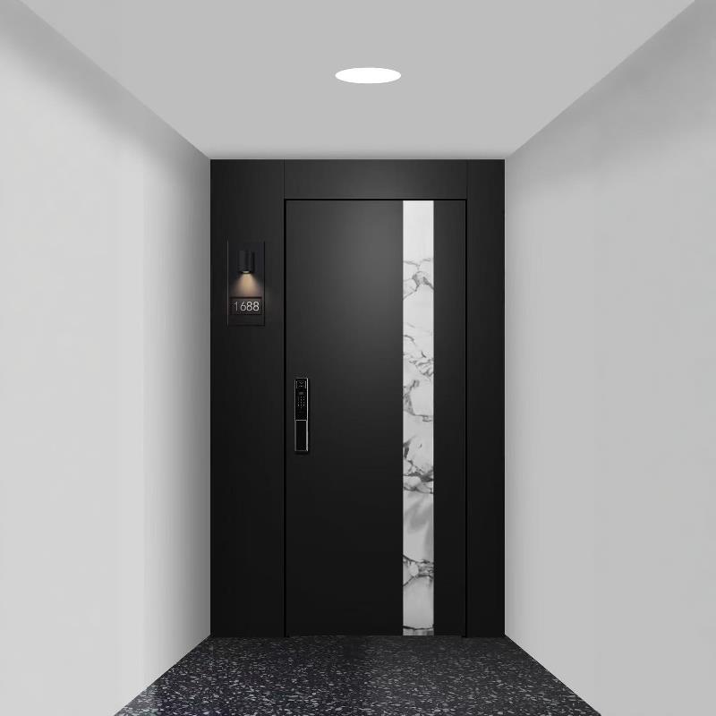 一门一景入户门防盗门子母门别墅大门甲级门进户门精雕铸铝门定制