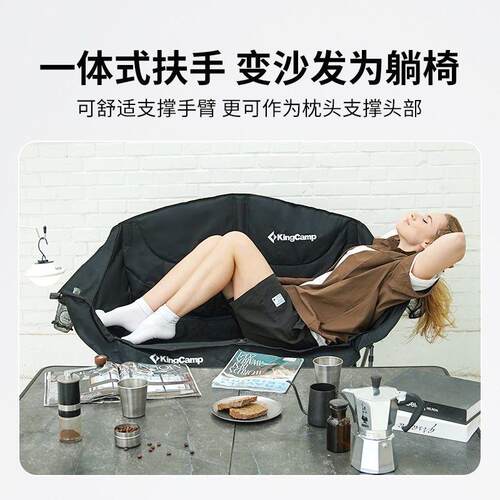 折叠椅阳台卧室休沙发闲家折用叠椅双UHZ人发椅加大沙沙发露营折