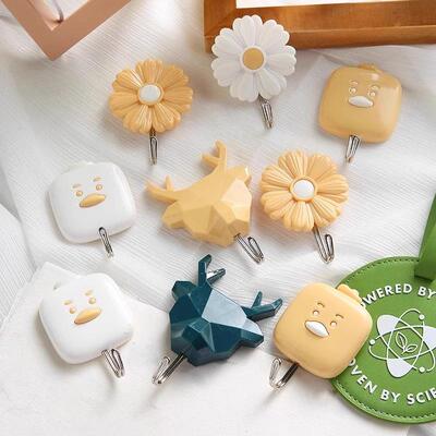 Cartoon-style strong adhesive hooks, cute and no-drilling re