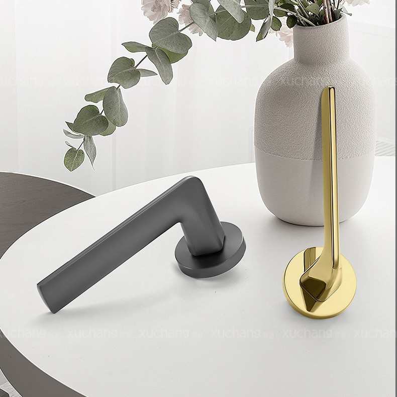 锁室内卧室房门磁吸分体锁现代简约家用锌合金执手锁木门静音锁具