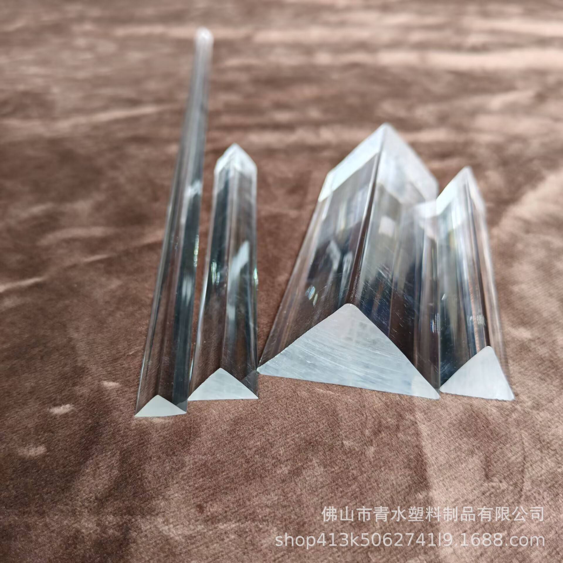 厂家高透明有机玻璃亚克力pmma实心大三角形棒柱棍灯饰装饰