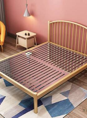 环保加厚304不锈钢床1.5m1米8双人床1.2m单人现代简约铁艺钢架床