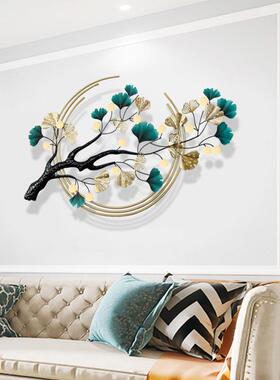 北欧风客厅餐厅墙墙WLY-21面装发饰挂件背景上装饰沙创意银杏叶铁