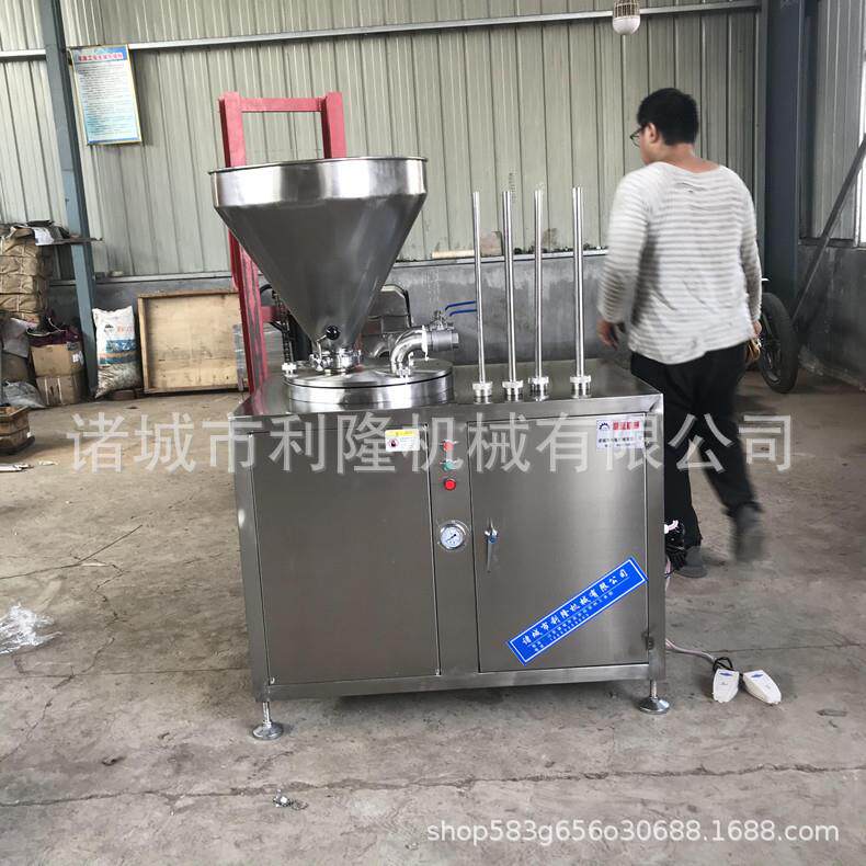 商用全自动液压灌肠机 风干肠腊肠灌装机器 哈尔滨红肠灌肠机器
