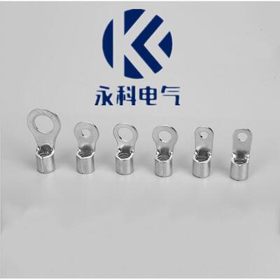 圆头形裸接线端RNB1.5压-6LTO冷接线端子铜ULS线耳2铜鼻接线片