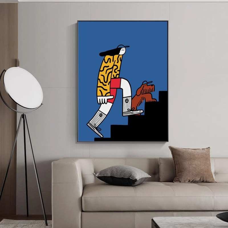 新款卡通人物现代装饰画儿童卧室挂画壁画软装客厅图片
